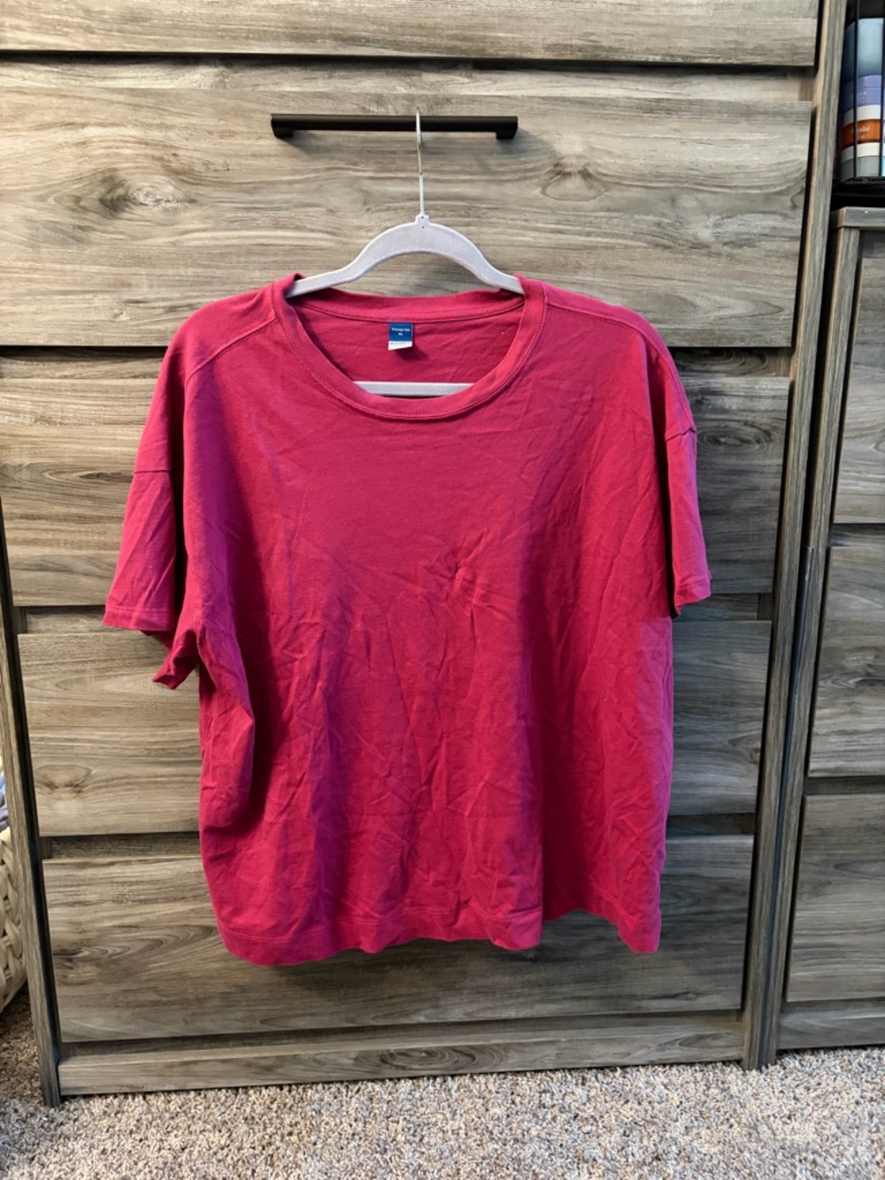 Old Navy Women’s Short Sleeve Tee in Berry Red